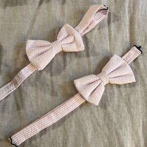 The Beaufort Bonnet Company Pink Seersucker Bow Ties